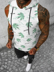 Baltai-žali vyriški berankoviai marškinėliai OZONEE O/BL306