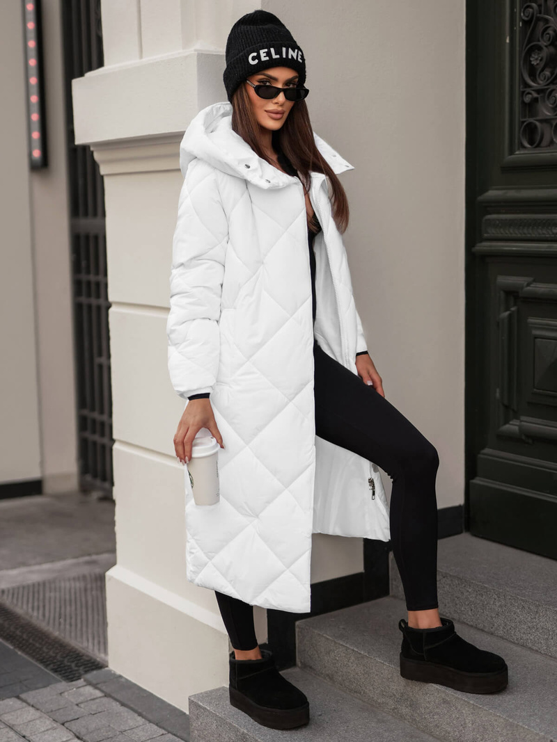 Baltas moteriška striukė OZONEE JS/5M3173/281Z