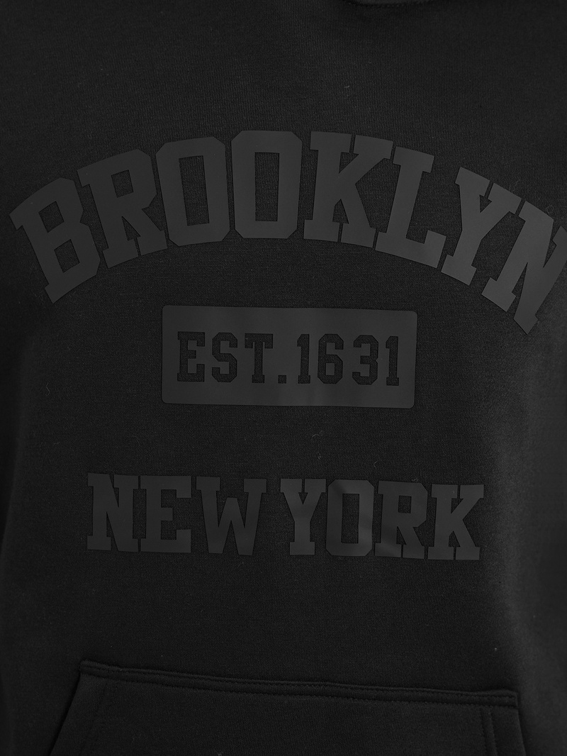 Juoda vyriškas džemperis su gobtuvu OZONEE JS/8B1969/3