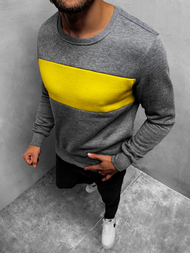 Grafitiniai-Geltonas vyriškas džemperis OZONEE JS/2021/33Z