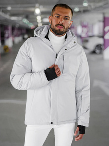 Šviesiai-pilkas vyriška žieminė striukė OZONEE JS/91M9906/280