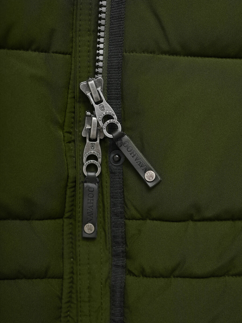 Rusvai žalsva moteriška striukė OZONEE O/W377