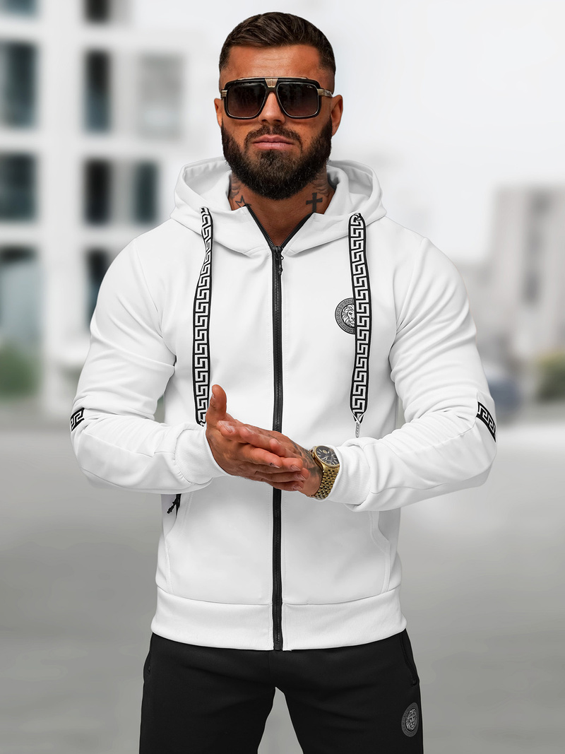 Baltai-juodas vyriškas sportinis kostiumas OZONEE O/LN11887