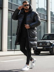 Juodas vyriška žieminė striukė OZONEE O/M3205Z