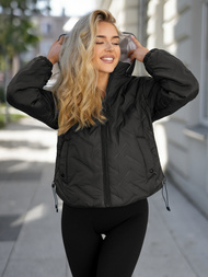 Juodai-smėlinis moteriška striukė OZONEE JS/16M9315/392B