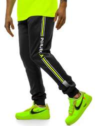 Juodi-Žalios vyriškos sportinės kelnės OZONEE JS/AM120