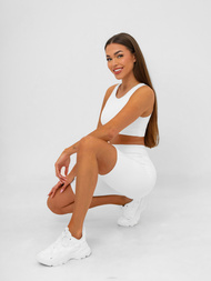 Trumpos moteriškos tamprės balti OZONEE JS/17K583/1