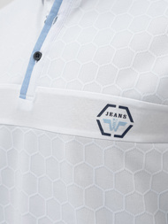 Baltas vyriški polo marškinėliai OZONEE O/QQ922