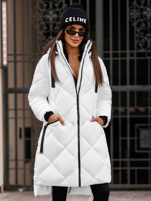 Baltas moteriška striukė OZONEE JS/5M3168/281Z