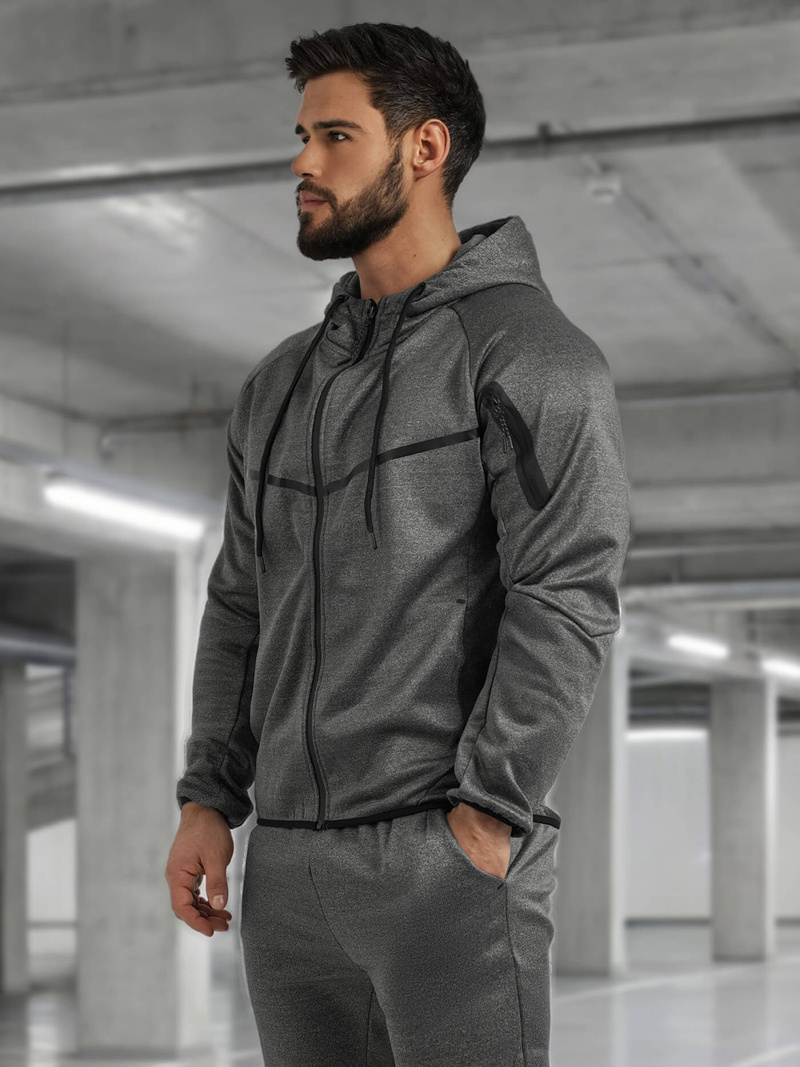 Grafitinis vyriškas sportinis kostiumas OZONEE JS/8C1966/5