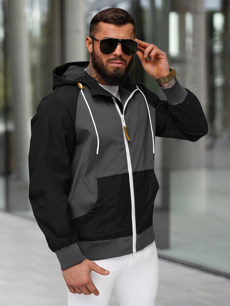 Juoda vyriška striukė OZONEE JS/5M3213/392