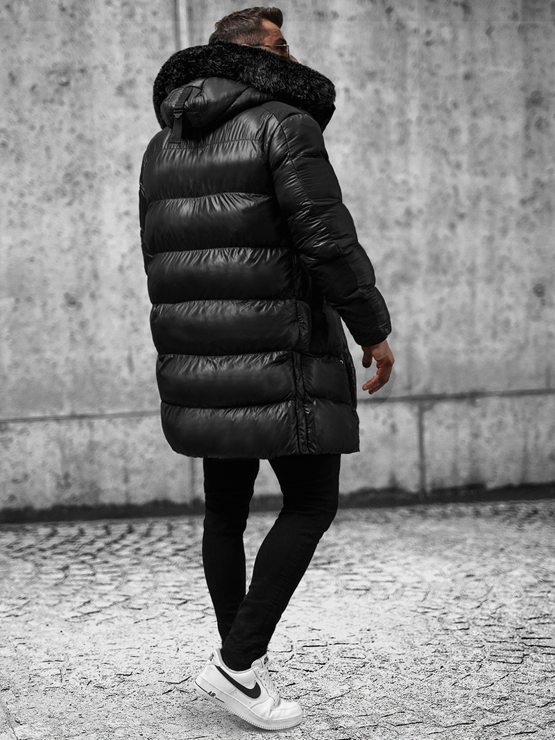 Juoda vyriška žieminė striukė OZONEE O/M800Z