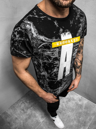 Juodi vyriški marškinėliai OZONEE JS/SS10921Z