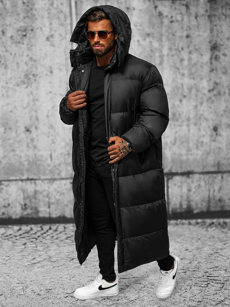 Juoda vyriška žieminė striukė OZONEE O/M3202