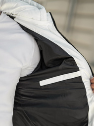 Juodai-balta vyriška žieminė striukė OZONEE JS/31M5083/281