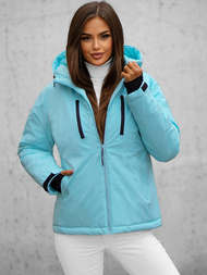 Šviesiai-mėlyna moteriška žieminė striukė OZONEE JS/HH012/41Z