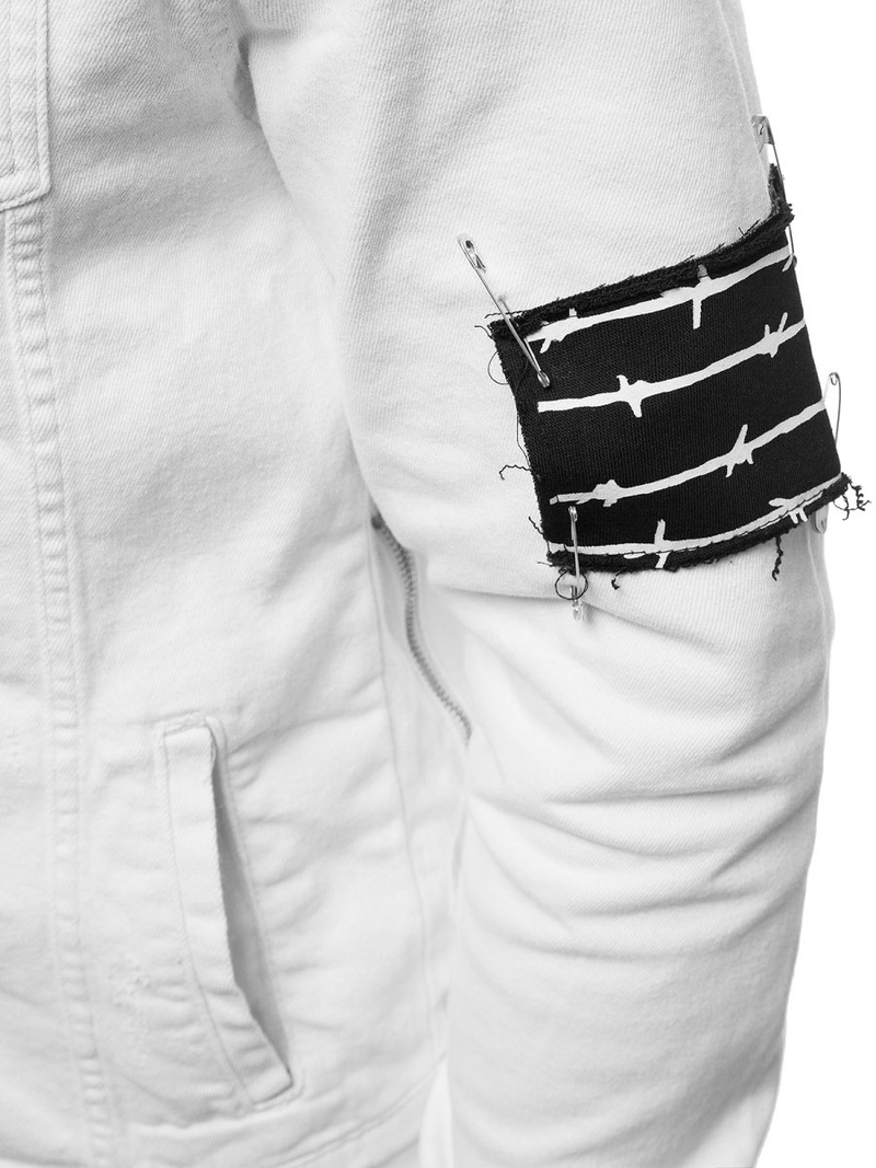 Balta vyriška džinso striukė OZONEE G/602