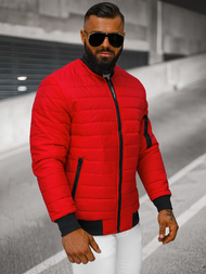 Raudona vyriška bomber striukė OZONEE JS/MY02Z