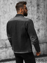 Juodi vyriška džinso striukė OZONEE NB/MJ521N