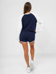 Granatinė-baltas moteriškas sportinis dviejų dalių kostiumas OZONEE JS/M58631AB