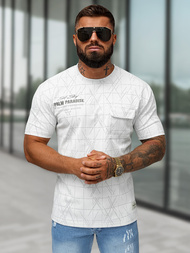 Baltas vyriški marškinėliai OZONEE O/QQ1530