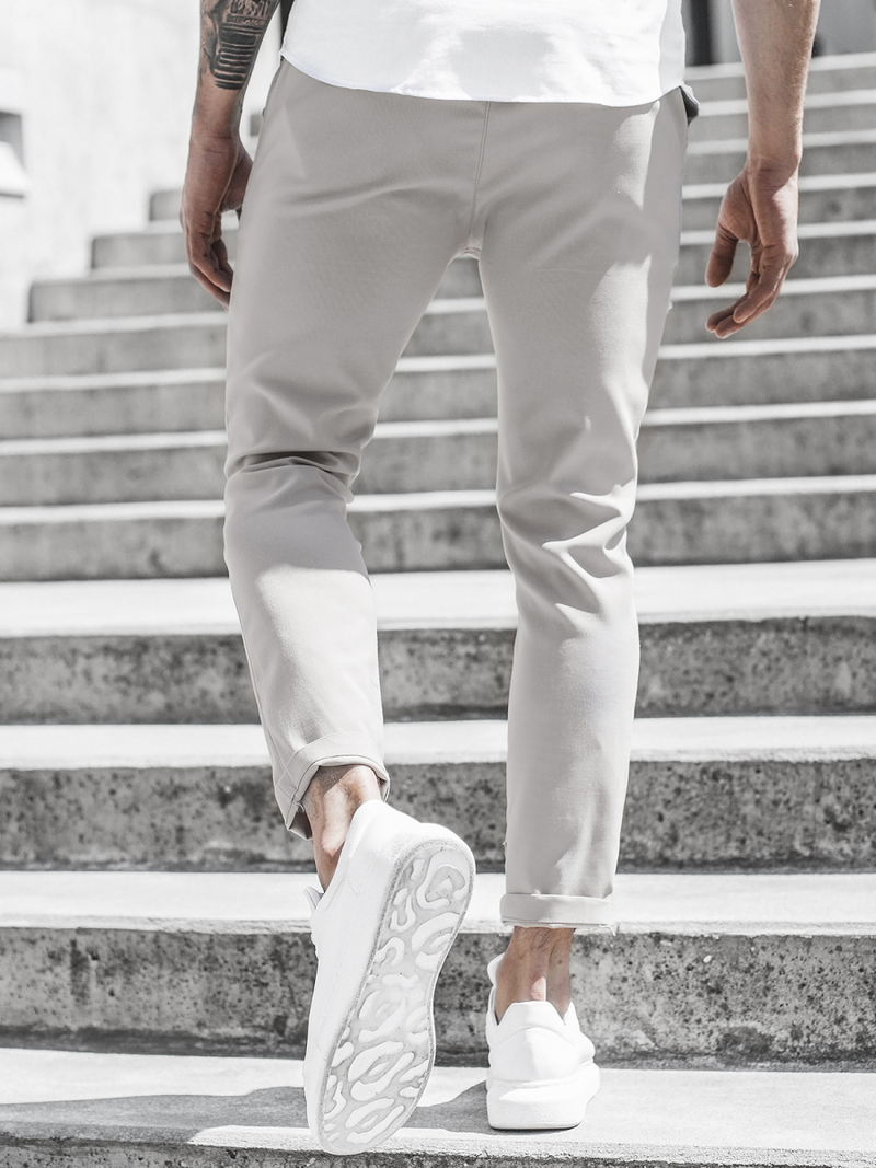 Smėlinės vyriškos chino kelnės OZONEE DJ/5574