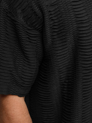 Juodi vyriški marškinėliai OZONEE O/B1149