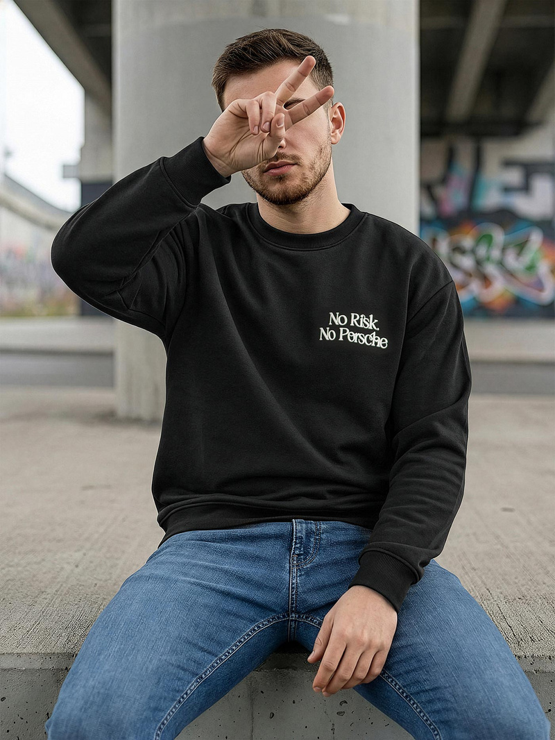 Juodas vyriškas džemperis OZONEE JS/65B3918/3Z