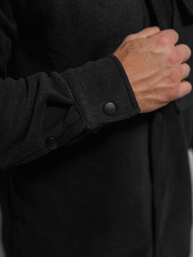 Juodi vyriški marškiniai OZONEE O/GOM23040