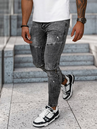 Juodai vyriški džinsai OZONEE NB/MP0069N