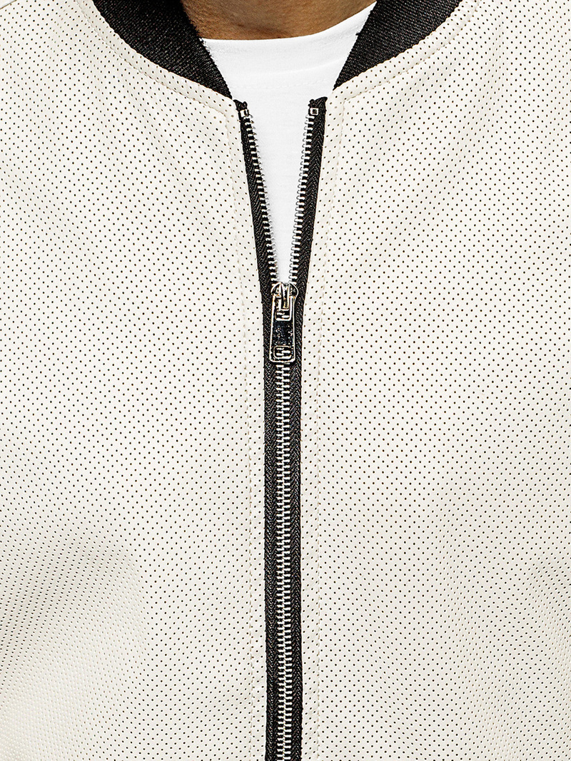 Baltas vyriška bomber striukė OZONEE N/7110/8