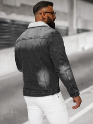 Juoda vyriška džinso šerpas striukė OZONEE NB/MJ513N