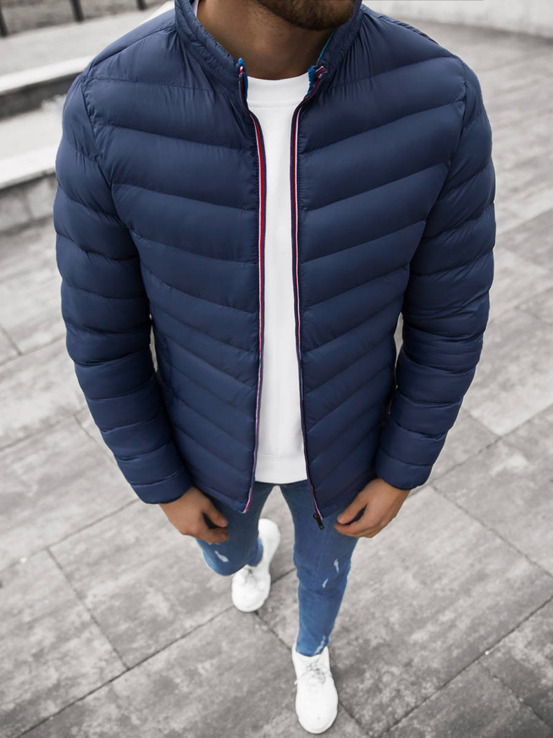 Pereinamojo laikotarpio granatinė vyriška striukė OZONEE JB/JP1100Z