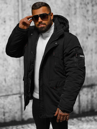 Juodi vyriška žieminė striukė OZONEE JS/5M718/392