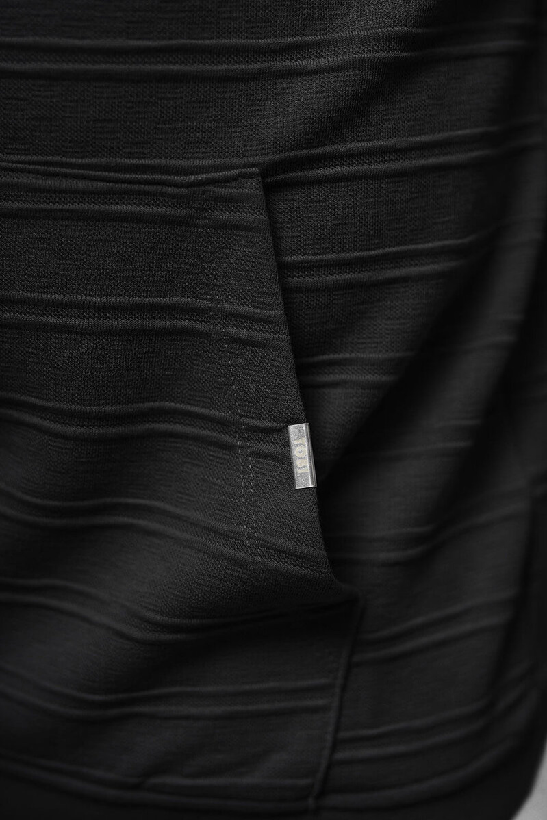 Juoda vyriškas džemperis su gobtuvu OZONEE O/TB2272