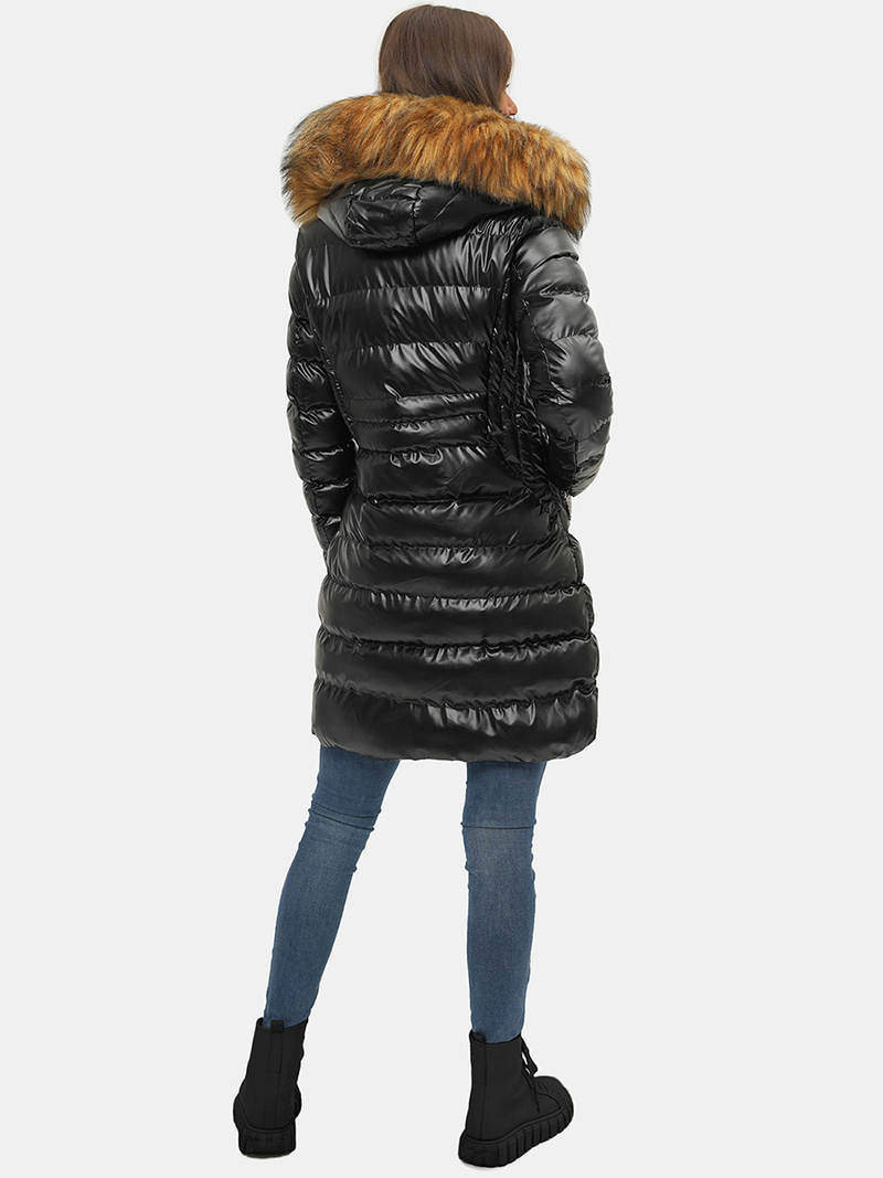 Juodai-ruda moteriška žieminė striukė OZONEE JS/M777/392B