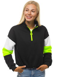 Juodas moteriškas džemperis OZONEE JS/KSW2024