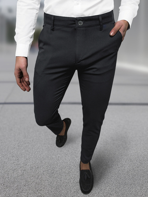 Juoda vyriškos chino kelnės OZONEE DJ/5526