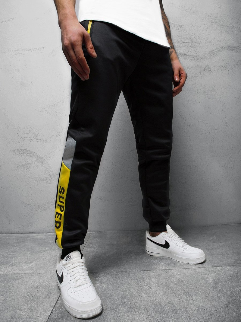 Juoda vyriškos sportinės kelnės OZONEE JS/K50007