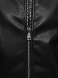 Juoda Moteriška Odinė Striukė OZONEE O/G116Z