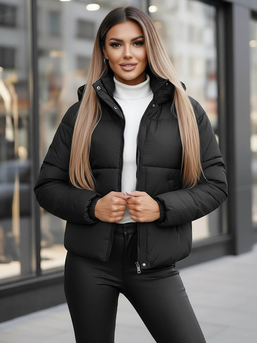 Juoda moteriška striukė OZONEE JS/16M9188/392Z