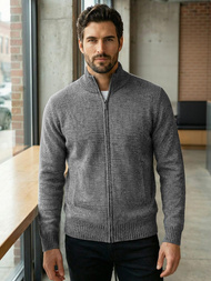 Grafitinis vyriškas megztinis OZONEE JS/59B3611/5