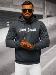 Grafitinis vyriškas džemperis su gobtuvu OZONEE JS/27B6509/5