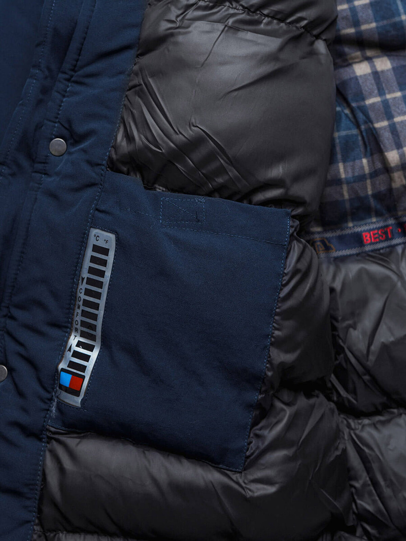 Granatinė vyriška žieminė striukė OZONEE JS/5M718/215