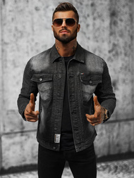 Juodi vyriška džinso striukė OZONEE NB/MJ521N