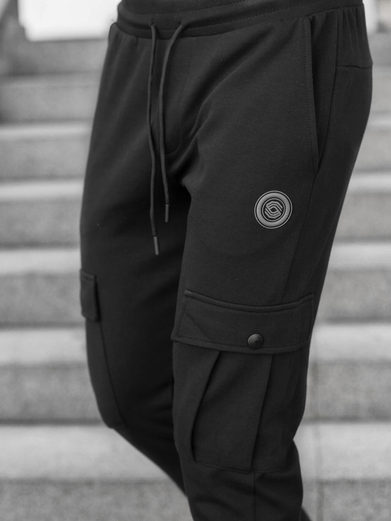 Juodos vyriškos sportinės kelnės OZONEE C/374