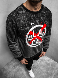 Juodas vyriškas džemperis OZONEE JS/22053Z