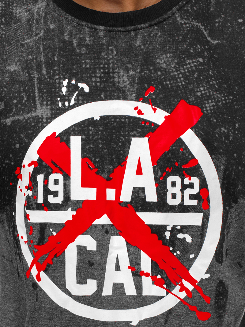 Grafitinis vyriškas džemperis OZONEE JS/22053Z