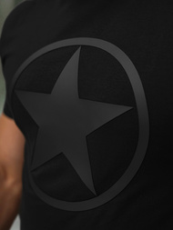 Juodi vyriški marškinėliai OZONEE NB/MT3151