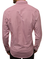 Raudoni Vyriški marškiniai OZONEE B/K58